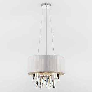 Подвесной светильник Eurosvet Amantea 10122/6 хром/прозрачный хрусталь Strotskis Smart (10106/6)