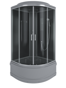 Душевая кабина Erlit ER3509TP-C4-RUS_GRAY профиль сатин, стекло тонированное, 90x90x215