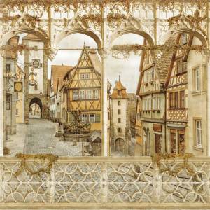 3D Фотообои Artegrafico «акварель: Италия» FK134 канвас