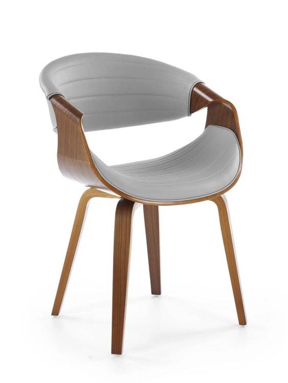 Стул кухонный Halmar K544 V-CH-K/544-KR-POPIELATY серый/орех