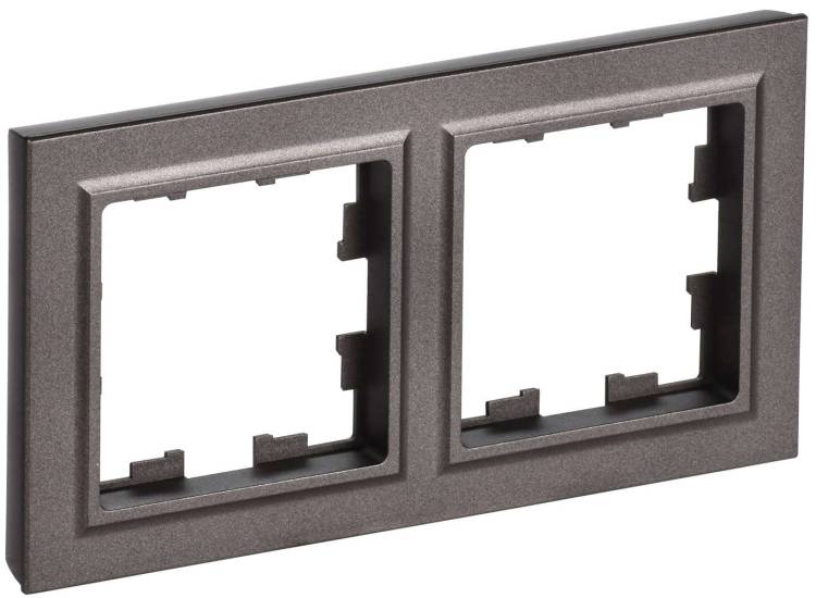 Рамка 2-постовая IEK Brite BR-M22-44-K45 темная бронза