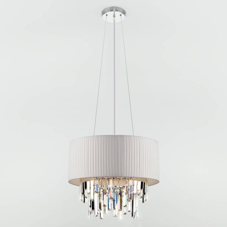 Подвесной светильник Eurosvet Amantea 10122/6 хром/прозрачный хрусталь Strotskis Smart (10106/6)