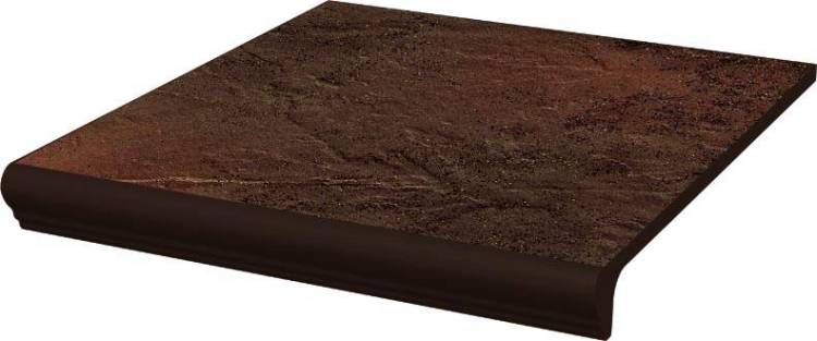 Ступень Paradyz Semir Brown Kapinos Stopnica Prosta простая с капиносом 29.5x32.8