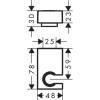 Настенный держатель Hansgrohe Porter E 28387670 черный фото 2
