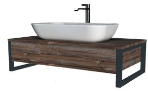 Тумба с раковиной 1MarKa GRUNGE LOFT 70П Ц0000015941 Дуб Намибия 1 ящ.
