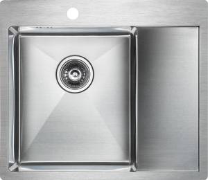 Мойка кухонная Paulmark Flank PM225951-BSL брашированная нержавеющая сталь L