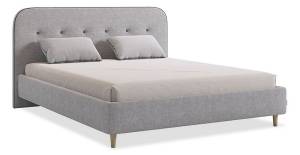 Кровать двухспальная Mebelson Лео KM1.6-19.2350 галька/графит