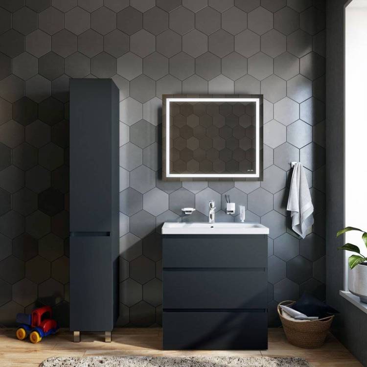 Мебель для ванной AM.PM Gem S 75 графит матовый, напольная, с 3 ящиками