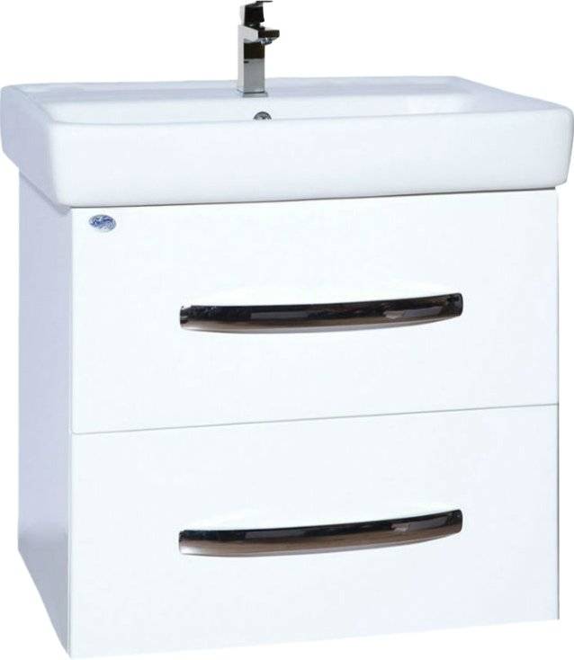 Тумба с раковиной Bellezza Рокко 50 подвесная, белая