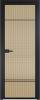 Межкомнатная дверь Profil Doors 4 AX цвет профиля Черный, стекло безопасное 6 мм мору золото 800x2000