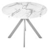Стол Bradex Home Rudolf RF 0523 белый мрамор, белый 100(130)x100x75 фото 5