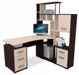 Компьютерный стол Правый МФ Jazz Джаз 15ВМ ПР Джаз-15ВМ ПР Венге Дуб молочный