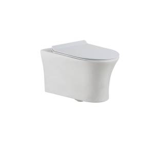 Унитаз подвесной Agger AT01100 безободковый, с крышкой-сиденьем микролифт