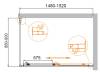 Душевой уголок Cezares MOLVENO-AH-11-150/90-P-Cr профиль хром, стекло матовое, 150x90x195 фото 2
