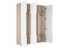 Шкаф Woodville Данк ШК-011 580077 ясень шимо светлый, глянцевый белый фото 5