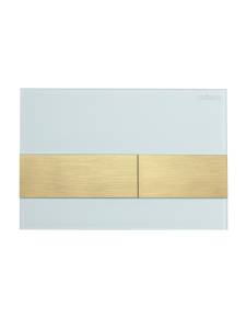 Кнопка смыва Cezares Lux LUX-GB-1-BORO белое стекло, брашированное золото