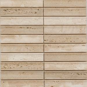 Мозаика Pixel Mosaic Венеция PIX343 Yellow Travertine Concave (3x15.1) 30.5x31.8
