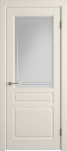 Межкомнатная дверь Владимирская Фабрика Дверей Stockholm Ivory стекло Crystal Cloud L 600x2000