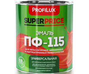 Эмаль ПФ-115 универсальная алкидная Profilux Superprice полуматовая зеленая 20 кг