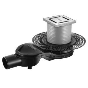 Душевой трап Berges Wasserhaus Platz Norma 90158 100х100, матовый хром