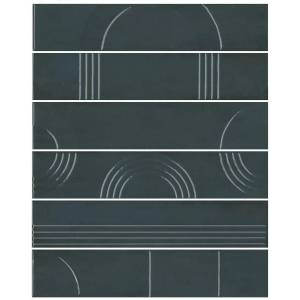 Панно Kerama Marazzi Мажорель KMP3STA008RN6X Зеленый Темный Глянцевый 28.5x36