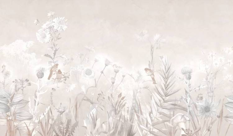 3D Фотообои Artegrafico «Светлое бескрайнее поле в тёплых тонах» HRB-046 песок