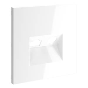 Лицевая панель для ТВ-розетки+Ethernet RJ45 Voltum S70 VLS002701 белый