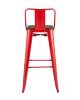 Набор из 2 барных стульев Stool Group Tolix Wood YD-H765E-W LG-03 X2 красный глянцевый со спинкой фото 5