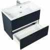 Тумба с раковиной Belbagno Vittoria VITTORIA-800-2C-SO-GO-P 80x45x57 Grigio Opaco подвесная с двумя выкатными ящиками фото 3