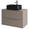 Тумба с раковиной Orange Line Li-80TuLMDF+B02-460MB латте матовый, 80.5 см