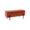 Банкетка-сундук Stool Group Болейн 20A544VF-BL-MOMO-10 с ящиком, велюр терракотовый, черные ножки 110x42
