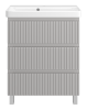 Тумба с раковиной Brevita Виктори УТ000023621 Серый шелк, 70 см фото 2