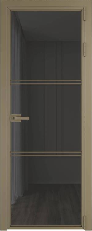 Межкомнатная дверь Profil Doors 3 AX цвет профиля Шампань, стекло безопасное 6 мм тонированное 700x2000