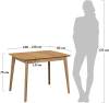 Стол Bradex Home Oslo FR 0799 Дуб Навара структурное, чёрный, раскладной фото 8