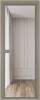 Межкомнатная дверь Profil Doors 1 AV цвет профиля Никель матовый, стекло безопасное 6 мм прозрачное 800x2000
