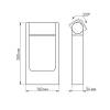 Уличный светодиодный светильник Arlight LGD-Path-Frame-Rotary-H300G-6W Warm3000 020397(1) фото 2