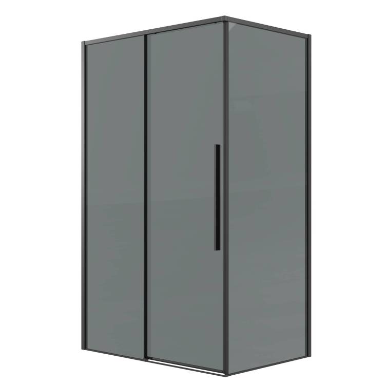 Душевой уголок Grossman Galaxy 120.K33.01.1010.21.10 профиль черный матовый, стекло тонированное, 100x100x195