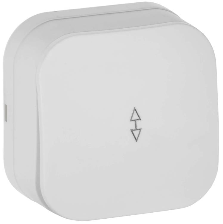 Выключатель 1-клавишный проходной IEK Glory EVH12-K01M-10 белый матовый