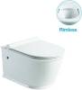 Унитаз подвесной SantiLine SL-5009 безободковый, с микролифтом фото 5