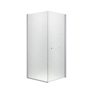 Душевой уголок MaybahGlass MGY-1350-5 профиль хром матовый, стекло сатин, 100x100x197.5