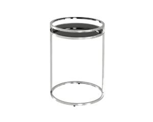 Стол журнальный Stool Group Гестия EET-079 стекло черное сталь серебро 41x41x60