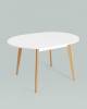 Стол обеденный Stool Group Rondo 80.557.01 8025 бук/белый 135x100x77 фото 4