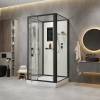 Душевая кабина Niagara Standart ST90/15Q/BL/BK корпус черный матовый, стекло прозрачное, 90х90х200 фото 3