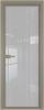 Межкомнатная дверь Profil Doors 1 AV цвет профиля Никель матовый, стекло безопасное 6 мм страйп 700x2000