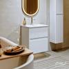 Тумба с раковиной Alavann Wave 60 белый фото 5