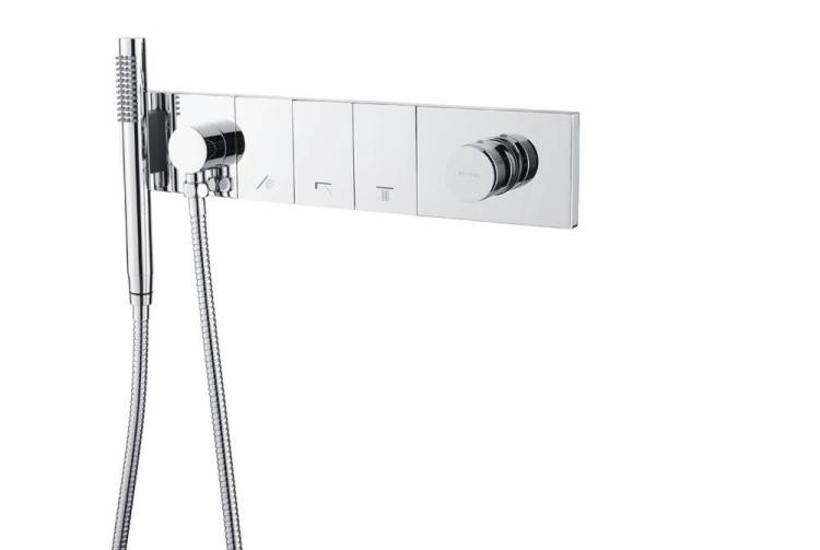 Смеситель для ванны и душа Boheme Zodiac 132-SYS-CR с ручным душем, Chrome