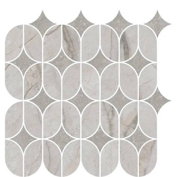 Декор Kerama Marazzi Ифран KMD2HID004BR Наборный Серый Светлый Глянцевый Обрезной 30x32.5