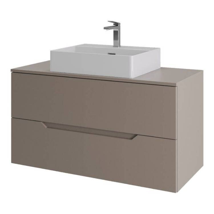 Тумба с раковиной Orange Line Li-100TuLMDF+B04-500W латте матовый, 100 см