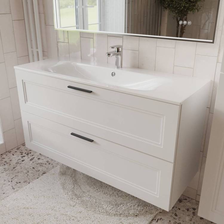 Тумба с раковиной Terminus Classik CLA101202900301O белый, 120x62