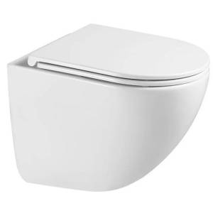 Унитаз подвесной Sintesi Ellipse SIN-TS-ELL-153 Tornado 3.0 безободковый, с крышкой-сиденьем микролифт